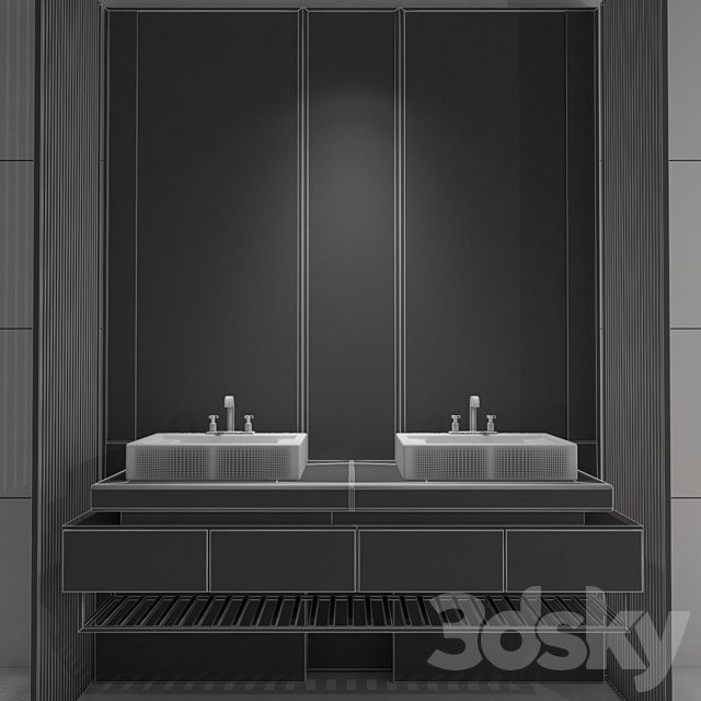 Bathroom Furniture 11 3DS Max Model - thumbnail 3