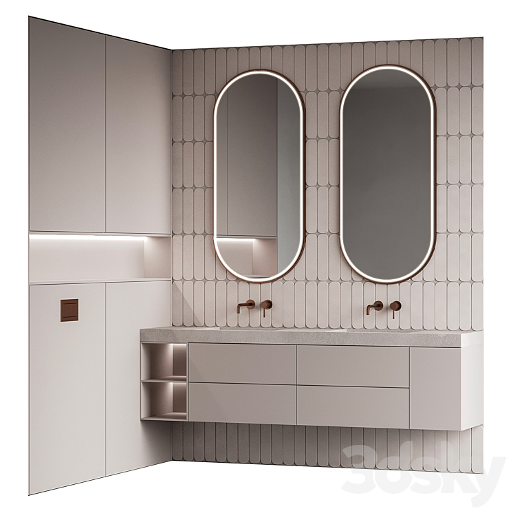 Bathroom furniture 12 3DS Max Model - thumbnail 1