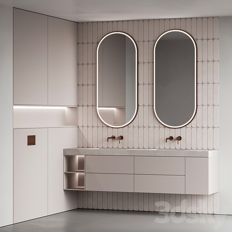 Bathroom furniture 12 3DS Max Model - thumbnail 2