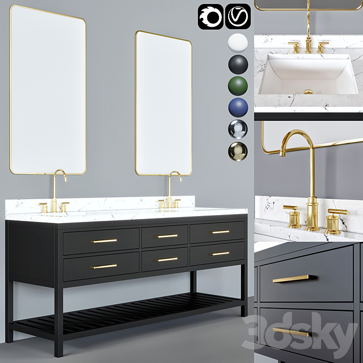 bathroom furniture 13 3DS Max - thumbnail 1