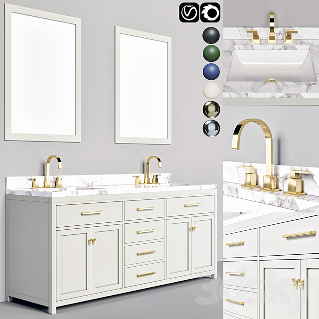 bathroom furniture 14 3ds Max - thumbnail 1