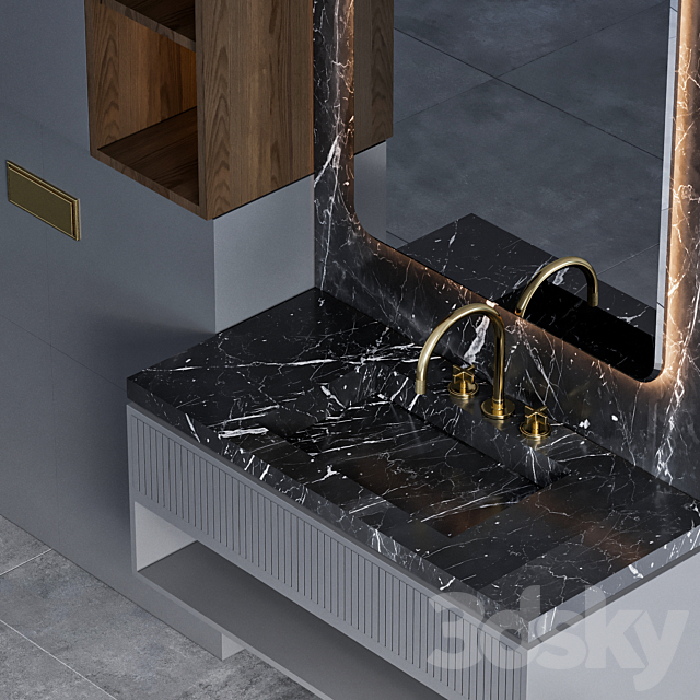 bathroom furniture 18 3ds Max - thumbnail 2