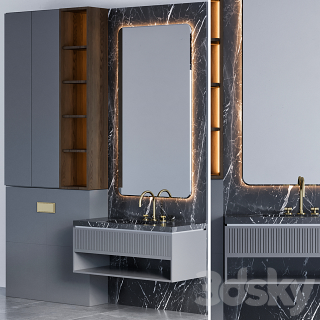 bathroom furniture 18 3ds Max - thumbnail 3