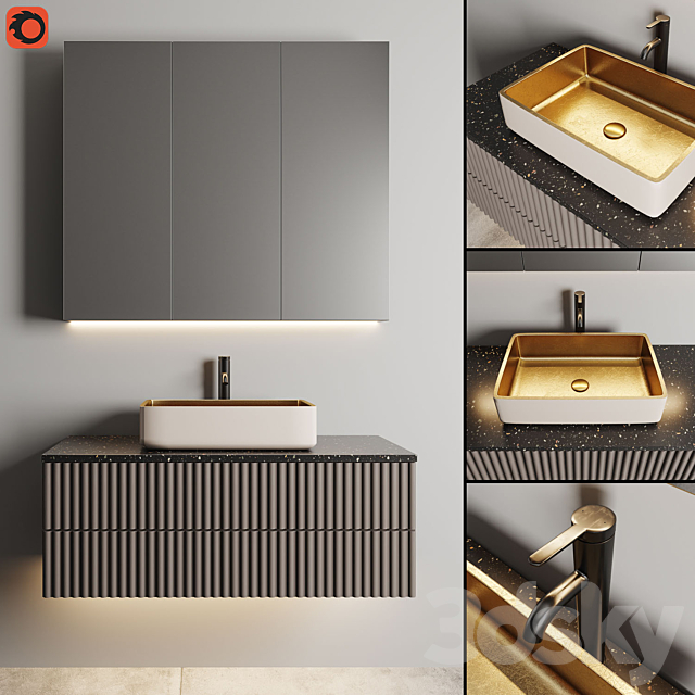 Bathroom furniture 2 3ds Max - thumbnail 1