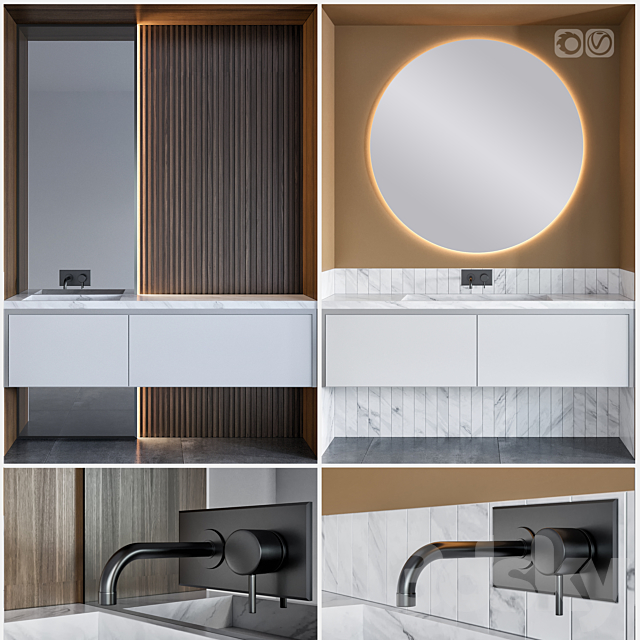 Bathroom furniture 2 3ds Max - thumbnail 1