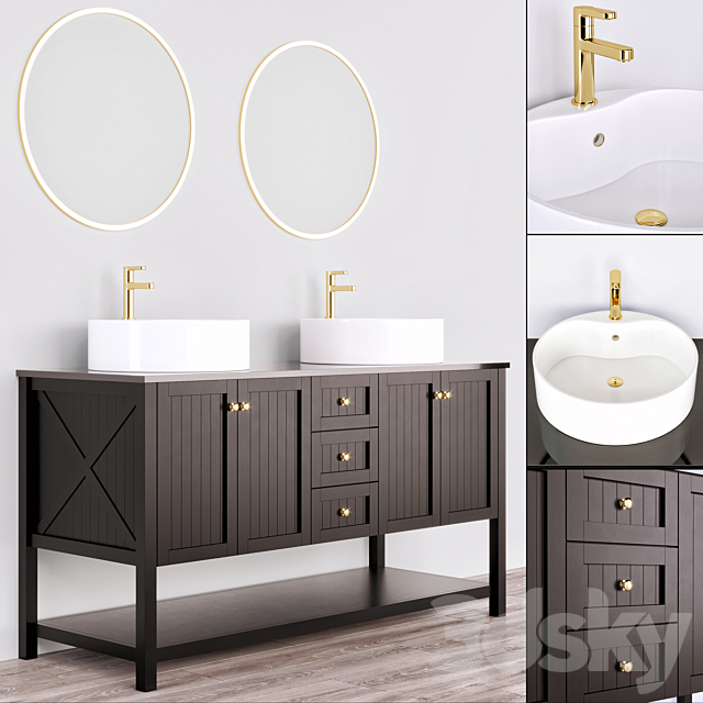 bathroom furniture 23 3ds Max - thumbnail 3