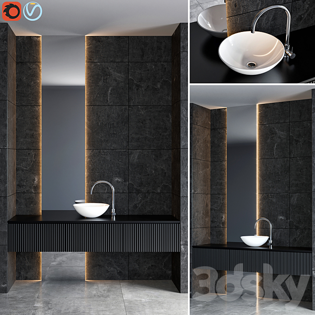 bathroom furniture 32 3ds Max - thumbnail 1