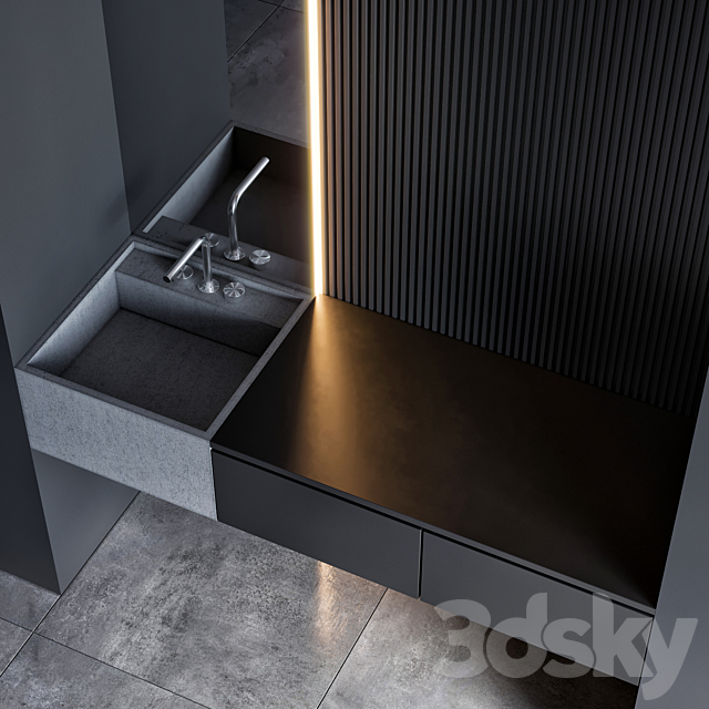 bathroom furniture 34 3DS Max Model - thumbnail 3