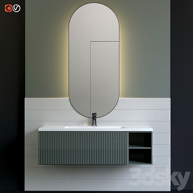 bathroom furniture 3DS Max Model - thumbnail 1