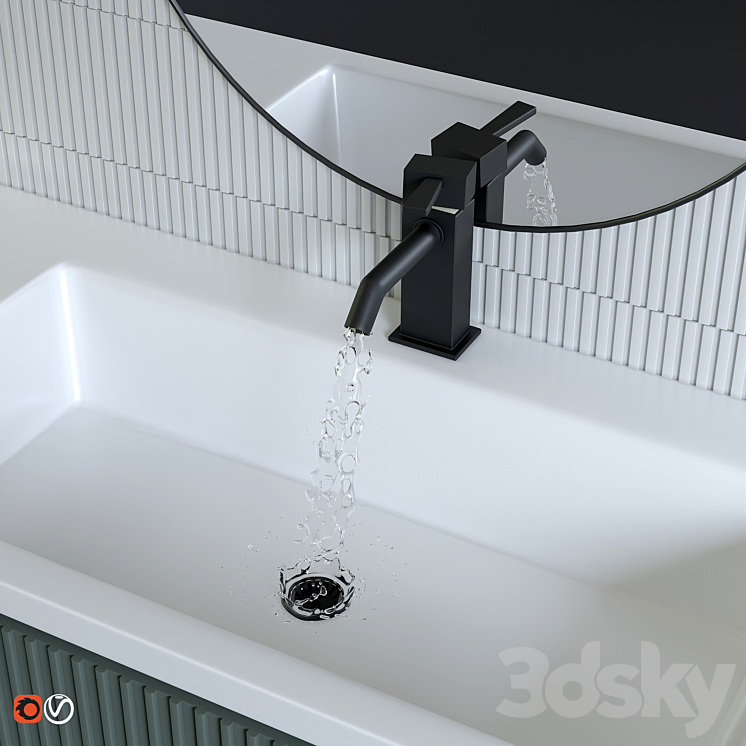 bathroom furniture 3DS Max - thumbnail 2