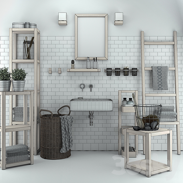 Bathroom furniture 3DS Max Model - thumbnail 3