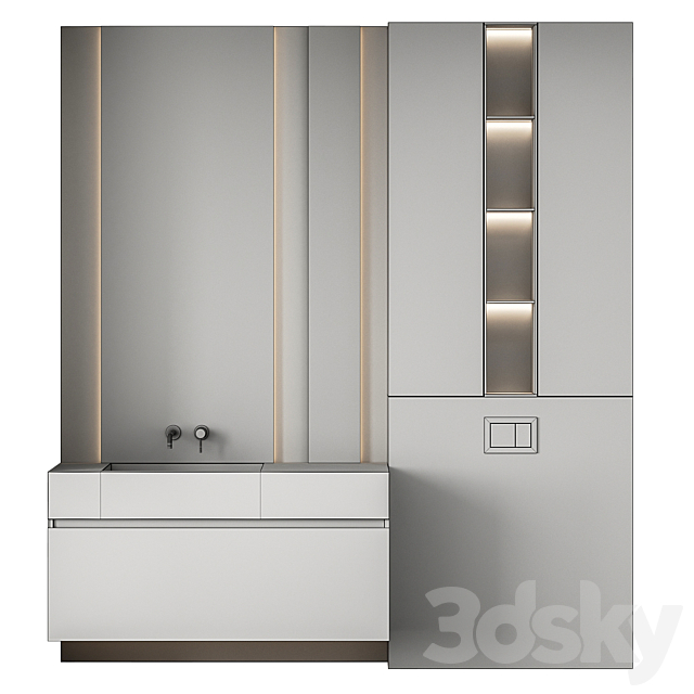 Bathroom furniture 49 3DS Max Model - thumbnail 4