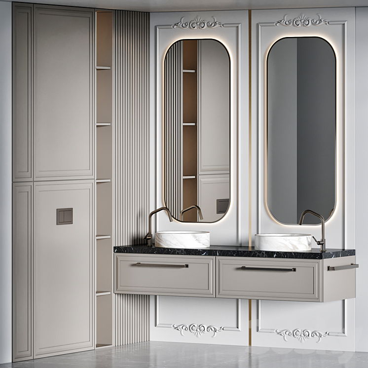 Bathroom Furniture 54 3DS Max Model - thumbnail 1