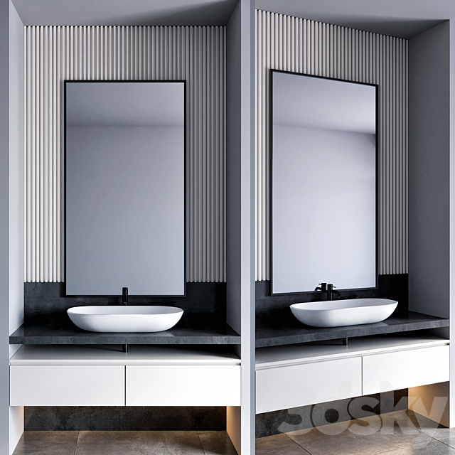 bathroom furniture 55 3ds Max - thumbnail 1