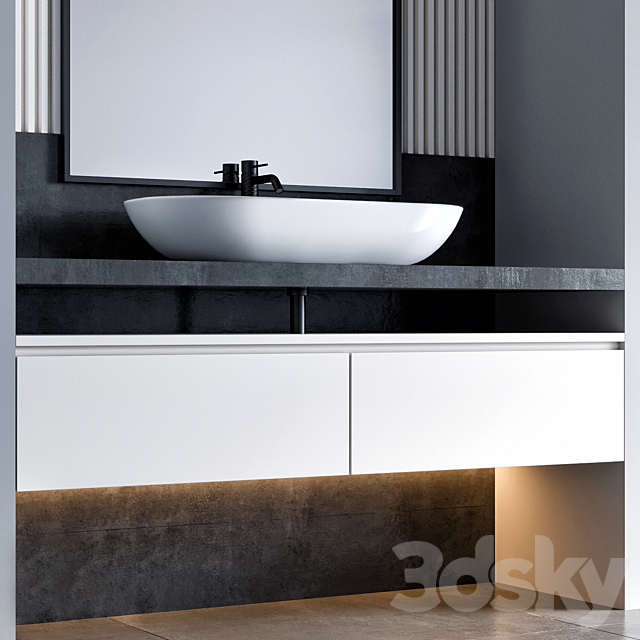 bathroom furniture 55 3ds Max - thumbnail 3