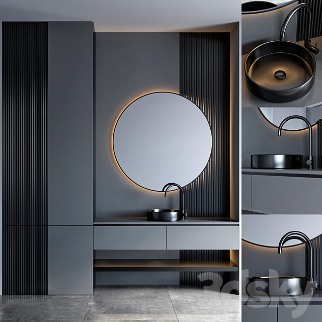 bathroom furniture 56 3ds Max - thumbnail 1