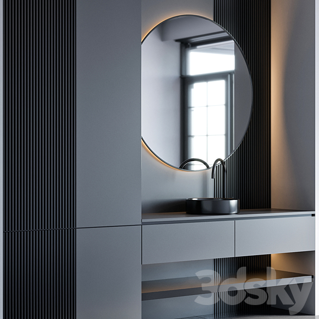 bathroom furniture 56 3ds Max - thumbnail 2