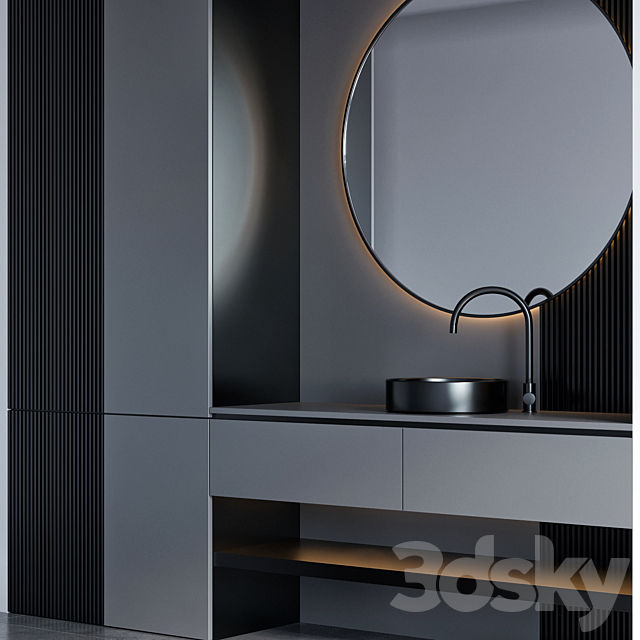 bathroom furniture 56 3ds Max - thumbnail 3