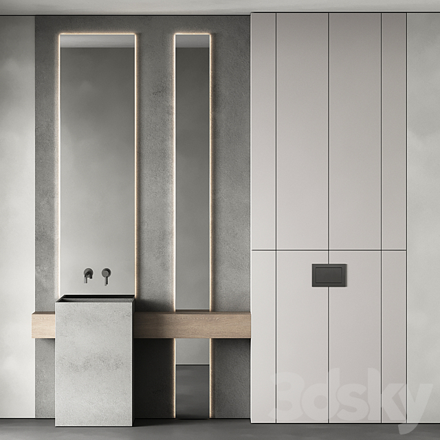 Bathroom furniture 57 3DS Max Model - thumbnail 2