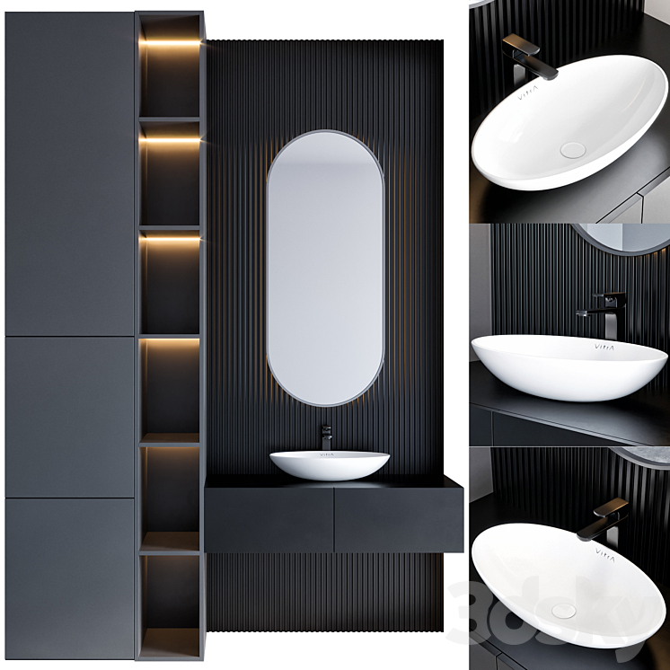 bathroom furniture 60 3DS Max Model - thumbnail 1