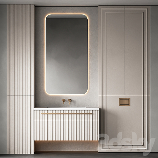 Bathroom furniture 60 3ds Max - thumbnail 2