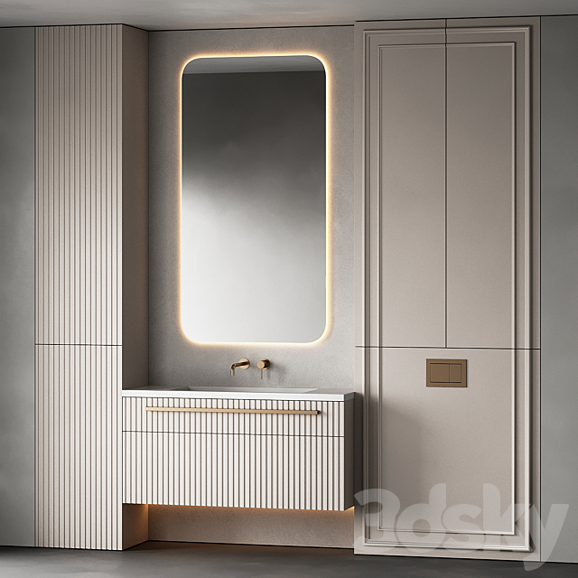 Bathroom furniture 60 3ds Max - thumbnail 3