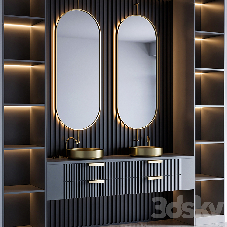 bathroom furniture 63 3DS Max Model - thumbnail 2