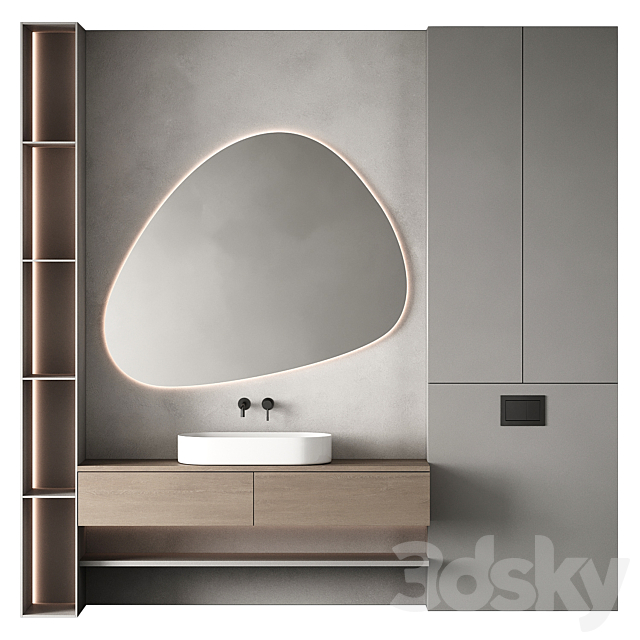 Bathroom furniture 64 3ds Max - thumbnail 1