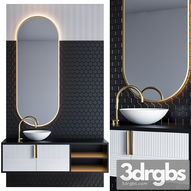 Bathroom furniture 64 3dsmax Download - thumbnail 1