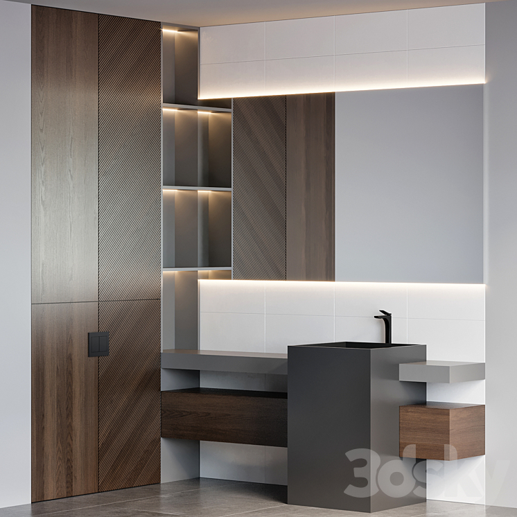 bathroom furniture 84 3DS Max Model - thumbnail 1