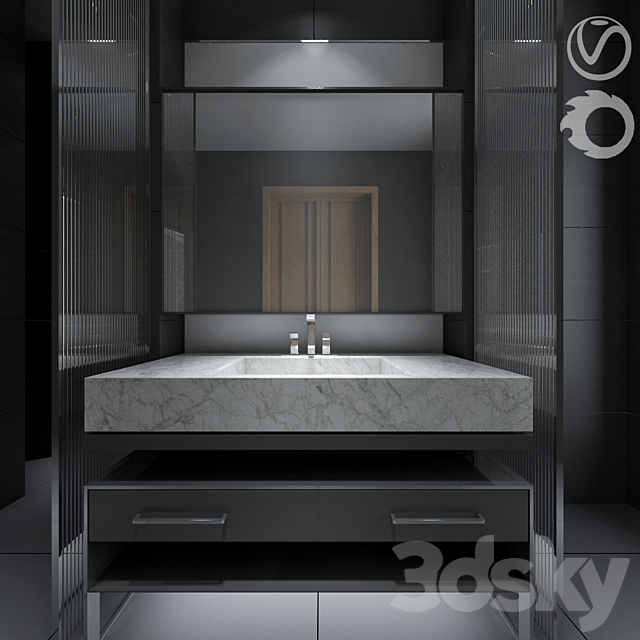 Bathroom Furniture 9 3ds Max - thumbnail 1