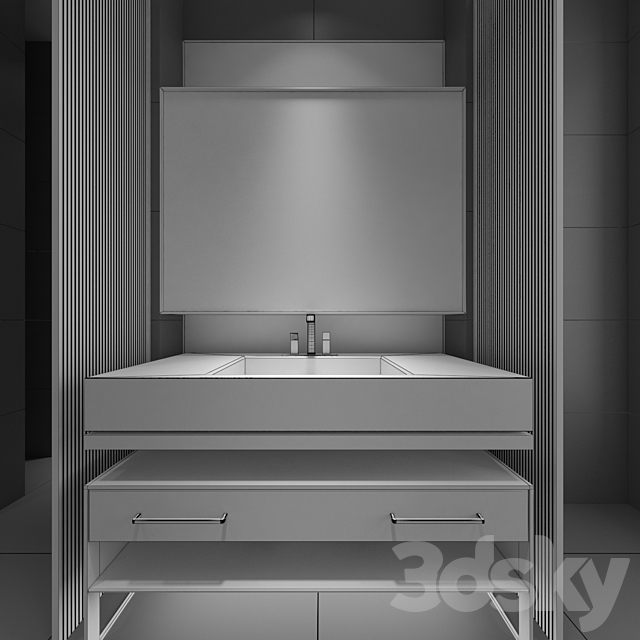 Bathroom Furniture 9 3ds Max - thumbnail 3