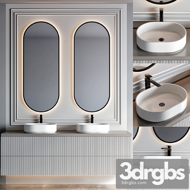 Bathroom furniture 90 3dsmax Download - thumbnail 1