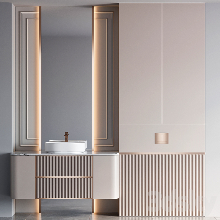 bathroom furniture 91 3DS Max Model - thumbnail 1