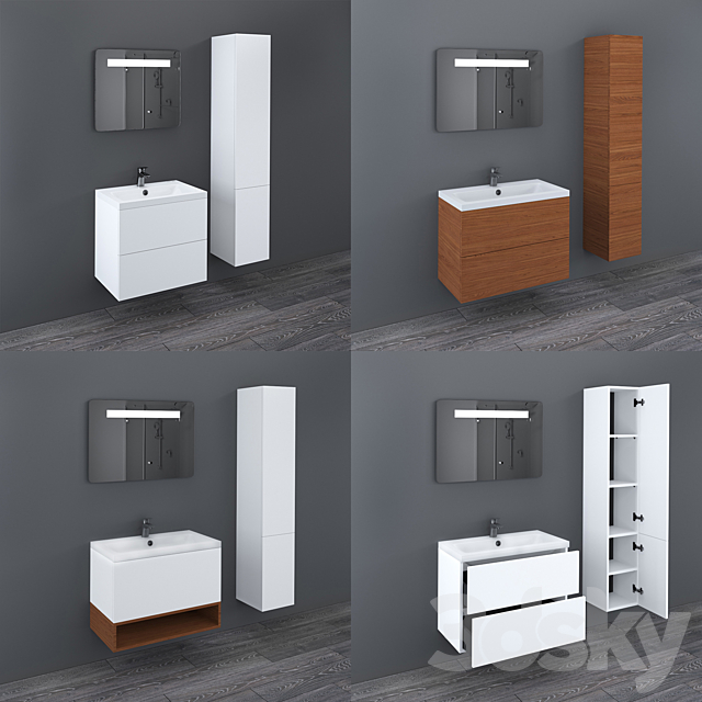 Bathroom furniture AM.PM GEM 3ds Max - thumbnail 2