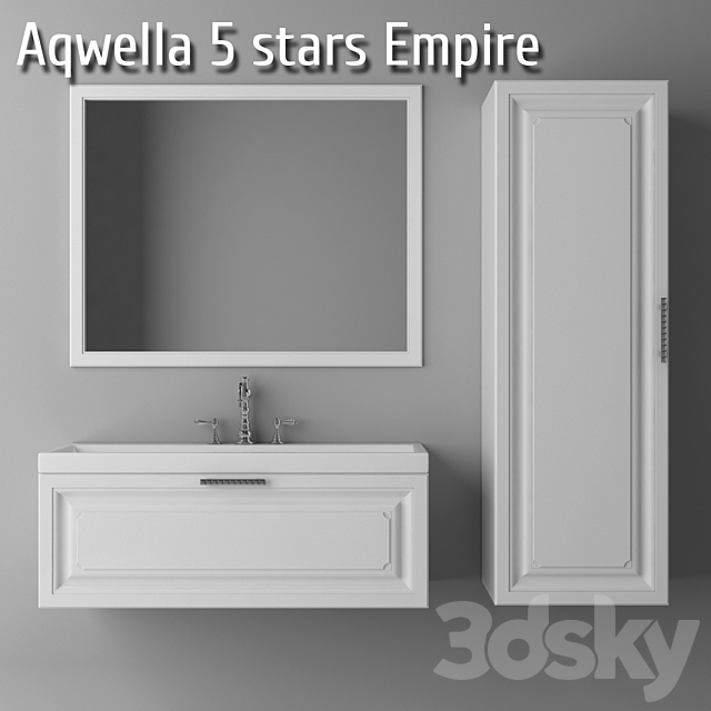 Bathroom furniture Aqwella 5 stars Empire 3DSMax File - thumbnail 1