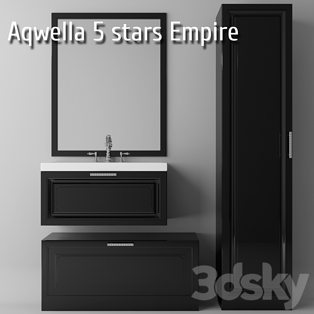 Bathroom furniture Aqwella 5 stars Empire 3DSMax File - thumbnail 2
