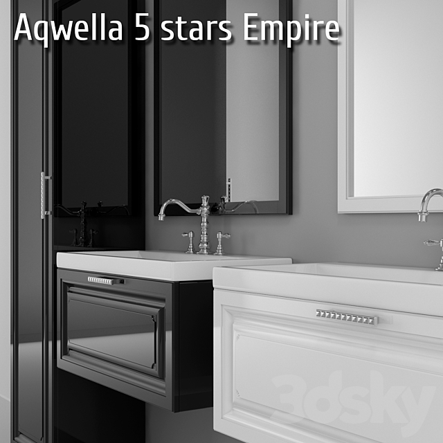 Bathroom furniture Aqwella 5 stars Empire 3DSMax File - thumbnail 3