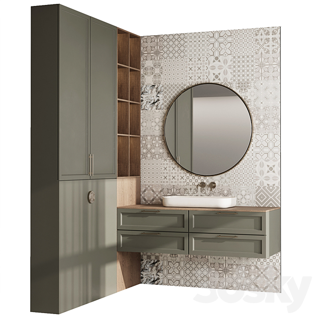 Bathroom furniture by Fauset Bathroom inbani set 111 3ds Max - thumbnail 1