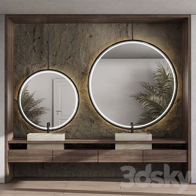 Bathroom furniture by Fauset inbani set 50 3ds Max - thumbnail 2