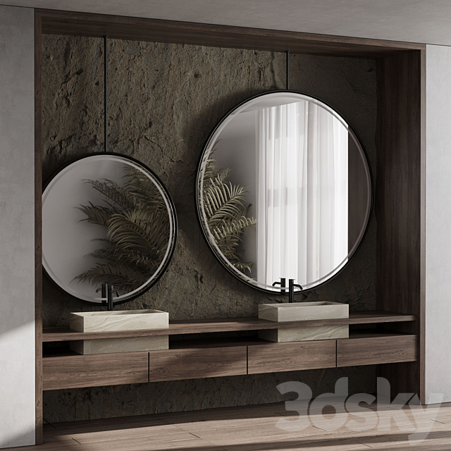 Bathroom furniture by Fauset inbani set 50 3ds Max - thumbnail 3