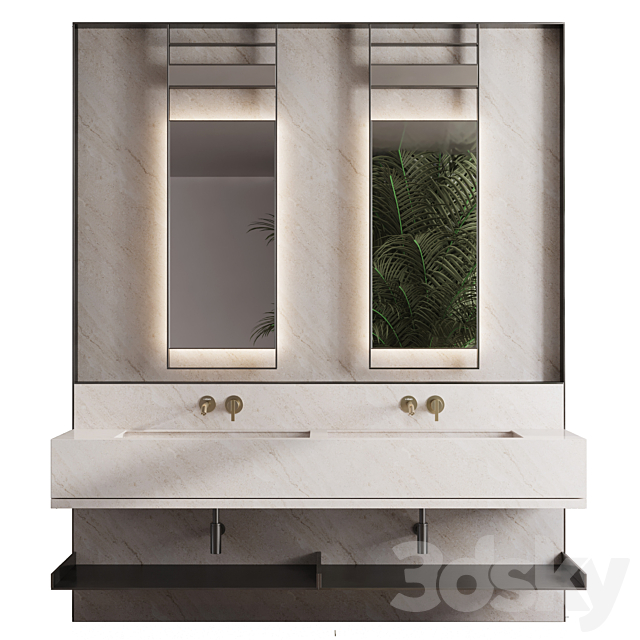 Bathroom furniture by inbani faucet set 62 3ds Max - thumbnail 2