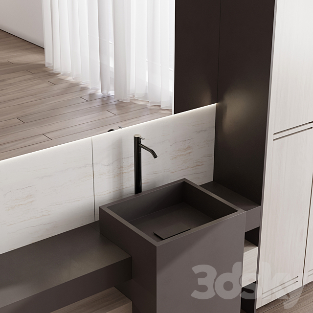 Bathroom furniture by inbani faucet set 65 3ds Max - thumbnail 3