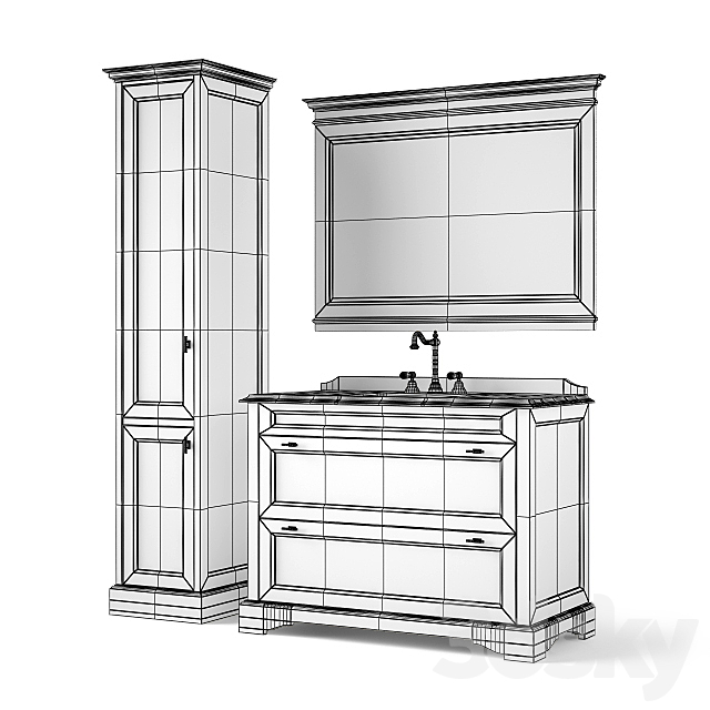 BATHROOM FURNITURE CAPRIGO GREENWICH 3ds Max - thumbnail 3