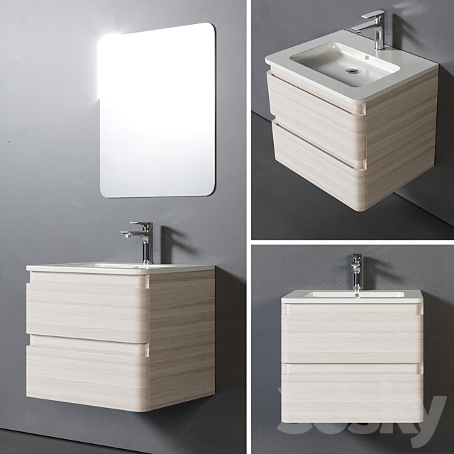 Bathroom Furniture Coria 60cm 3ds Max - thumbnail 1