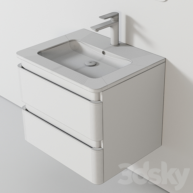 Bathroom Furniture Coria 60cm 3ds Max - thumbnail 3