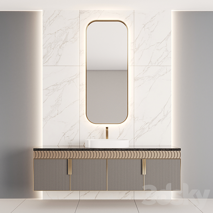 Bathroom furniture №2 3DS Max Model - thumbnail 2