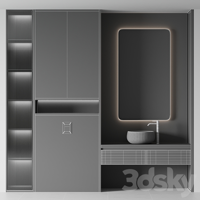 Bathroom furniture №22 3DS Max Model - thumbnail 3