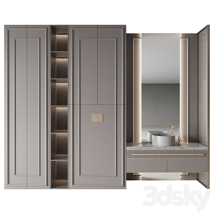 Bathroom furniture №24 3DS Max Model - thumbnail 2