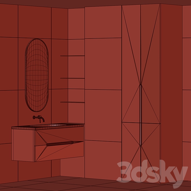 Bathroom furniture EGO 3DS Max Model - thumbnail 6